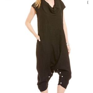 Bryn Walker 100% linen Atticus lagenlook convertible romper